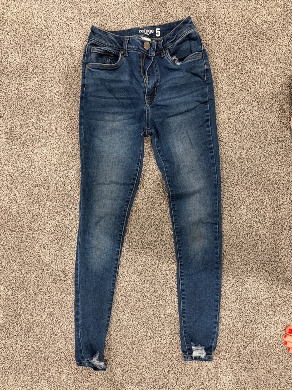 refuge Dark Blue High-Rise Skinny Jeans
